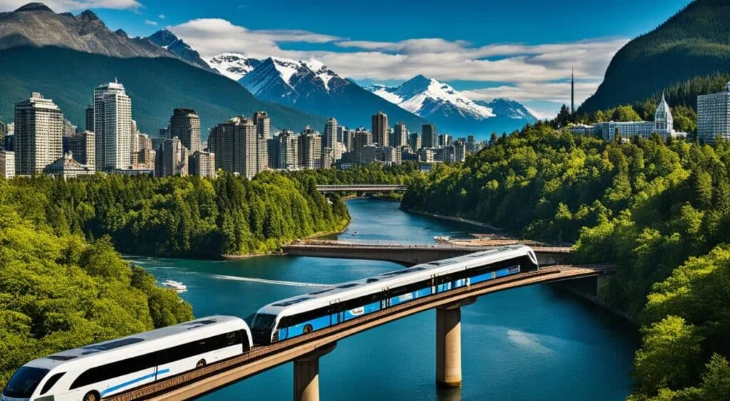 Vista panorâmica de uma cidade canadense