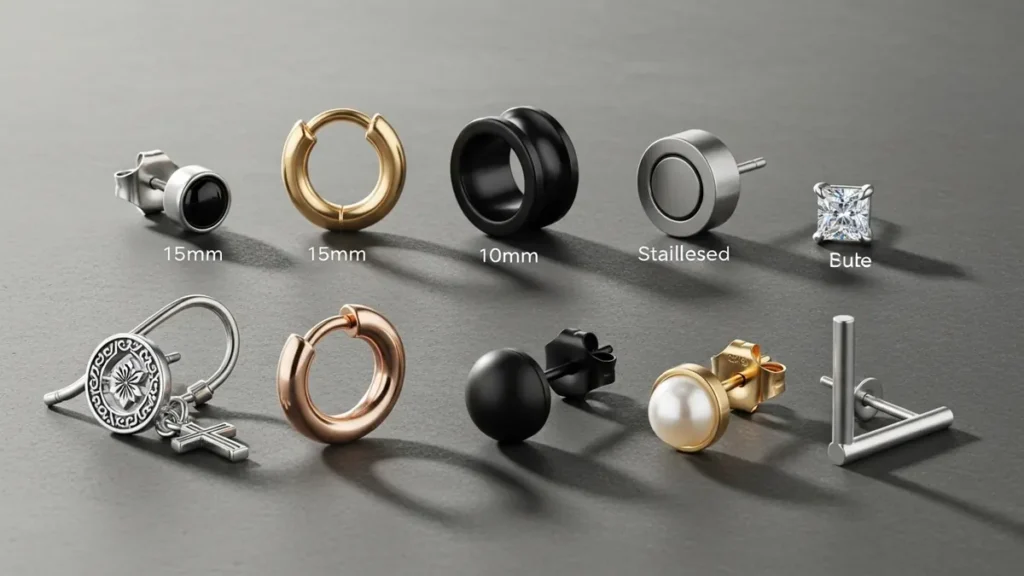 Conheça os tipos de brincos masculinos mais usados pelos homens Brincos masculinos mais usados pelos homens