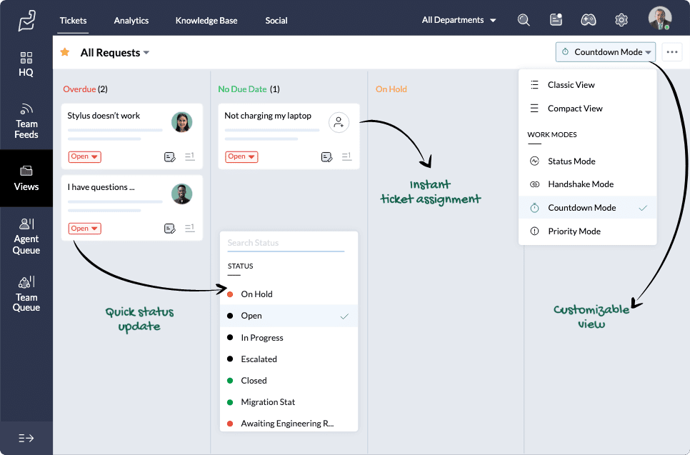 7 Melhores Softwares de Mídias Sociais para Atendimento ao Cliente Visualização da página de contato na plataforma Freshdesk.