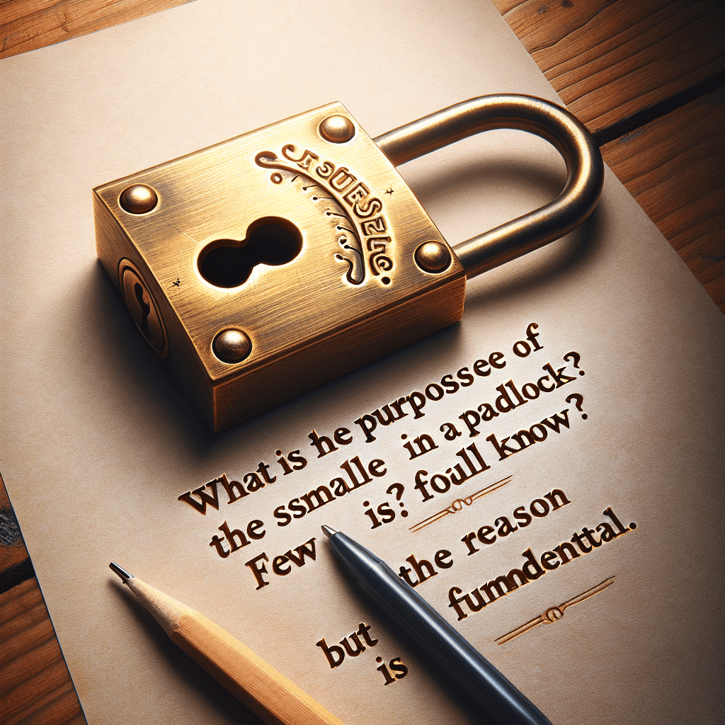 Qual a função do furinho no cadeado? Poucos conhecem, mas a razão é fundamental. Qual a função do furinho no cadeado? Poucos conhecem, mas a razão é fundamental.