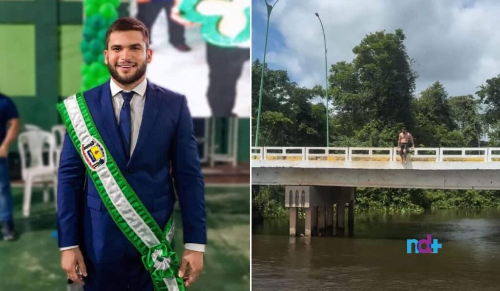 Prefeito de Peixe-Boi se destaca ao pular de ponte sem camisa -