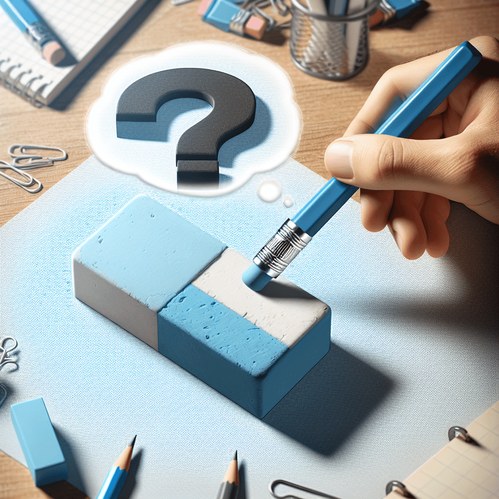 Qual a função da parte azul da borracha? Qual a função da parte azul da borracha?