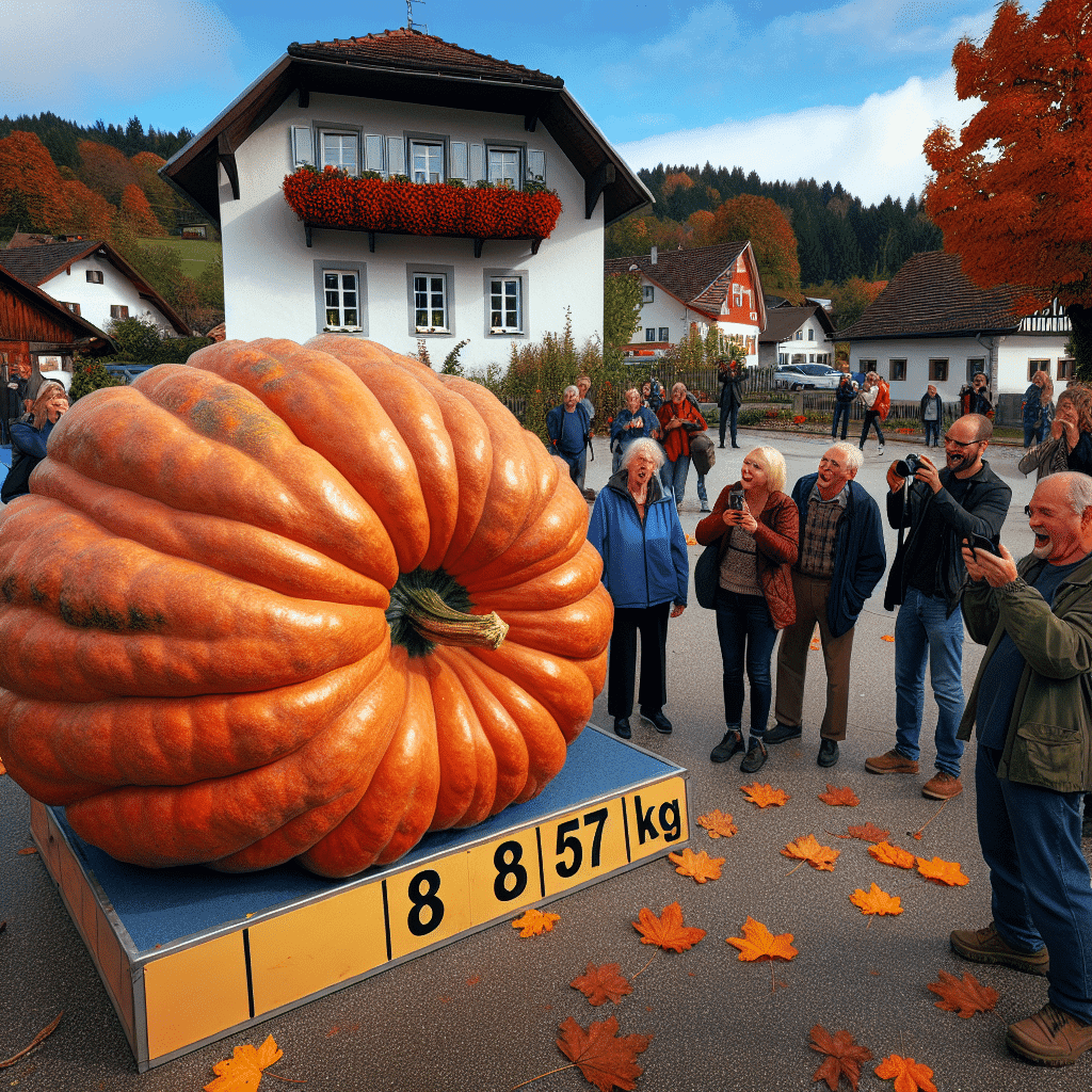 Abóbora de 857 kg surpreende moradores de cidade pequena Abóbora de 857 kg surpreende moradores de cidade pequena