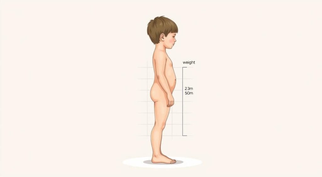 qual peso e altura ideal para criança de 5 anos